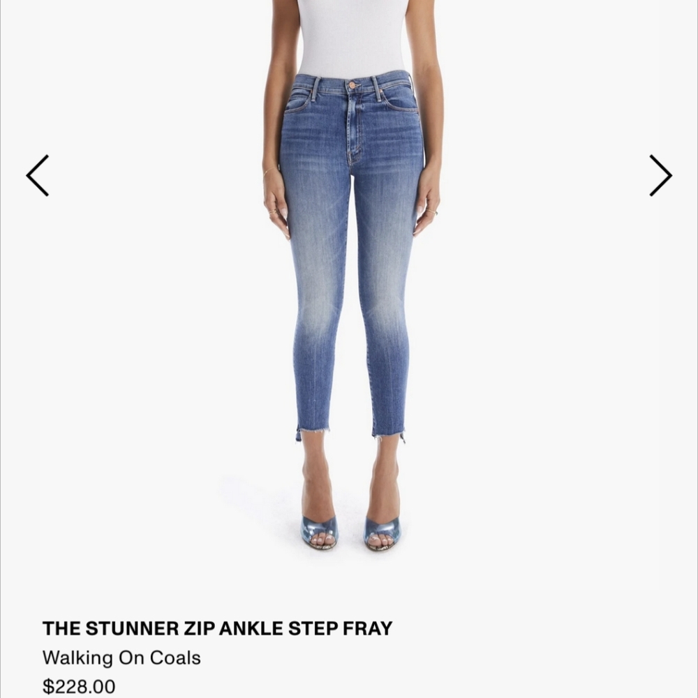 [MOTHER] Stunner Frayed Ankle Skinny Jeans